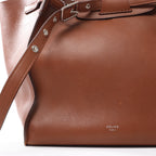 CELINE Big Bag Small Leather 2way Handbag in Brown