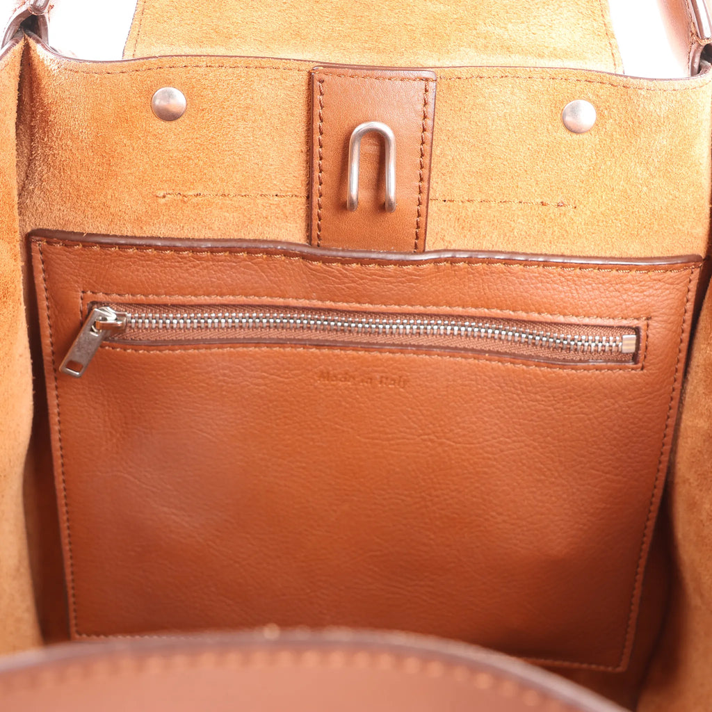 CELINE Big Bag Small Leather 2way Handbag in Brown