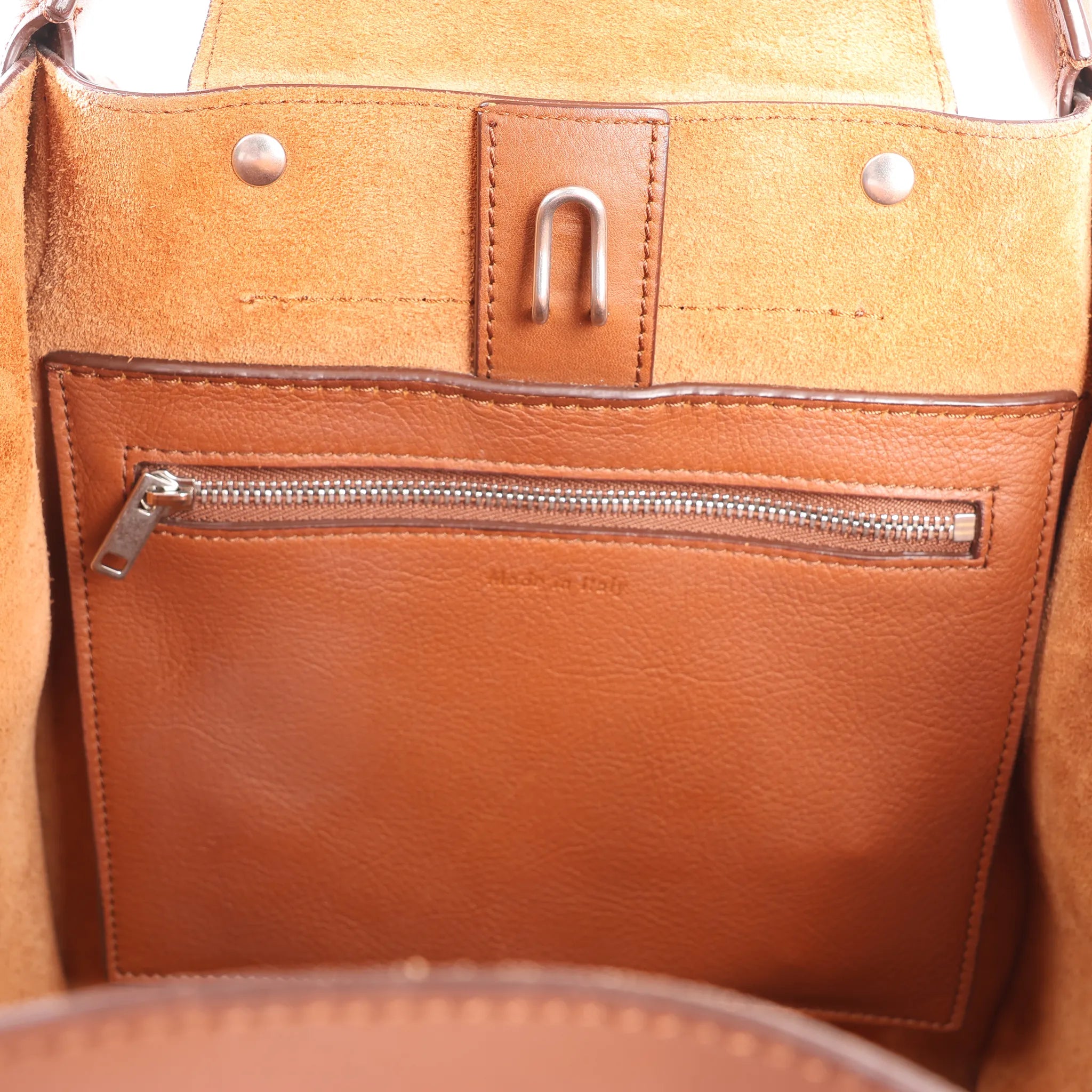 CELINE Big Bag Small Leather 2way Handbag in Brown