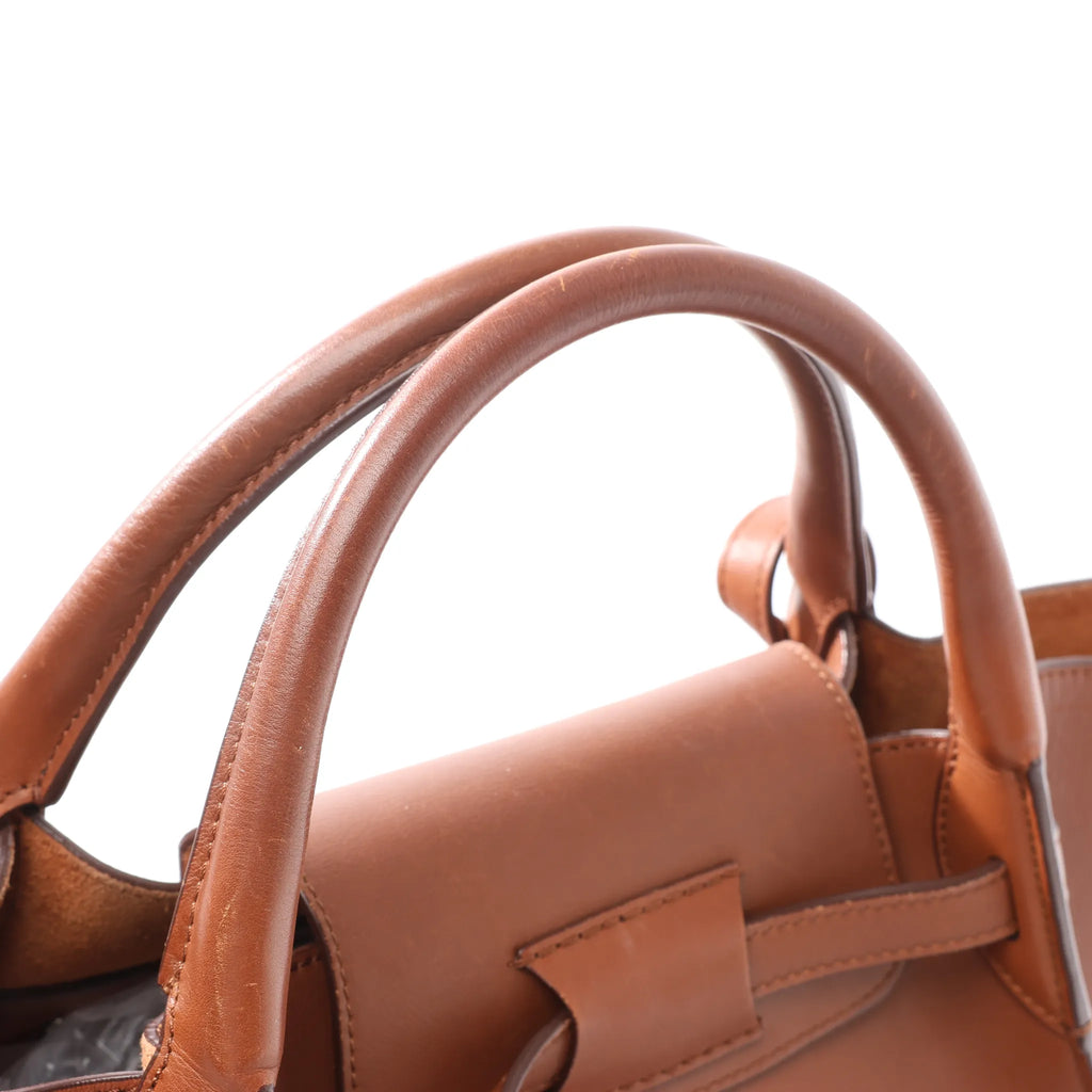 CELINE Big Bag Small Leather 2way Handbag in Brown