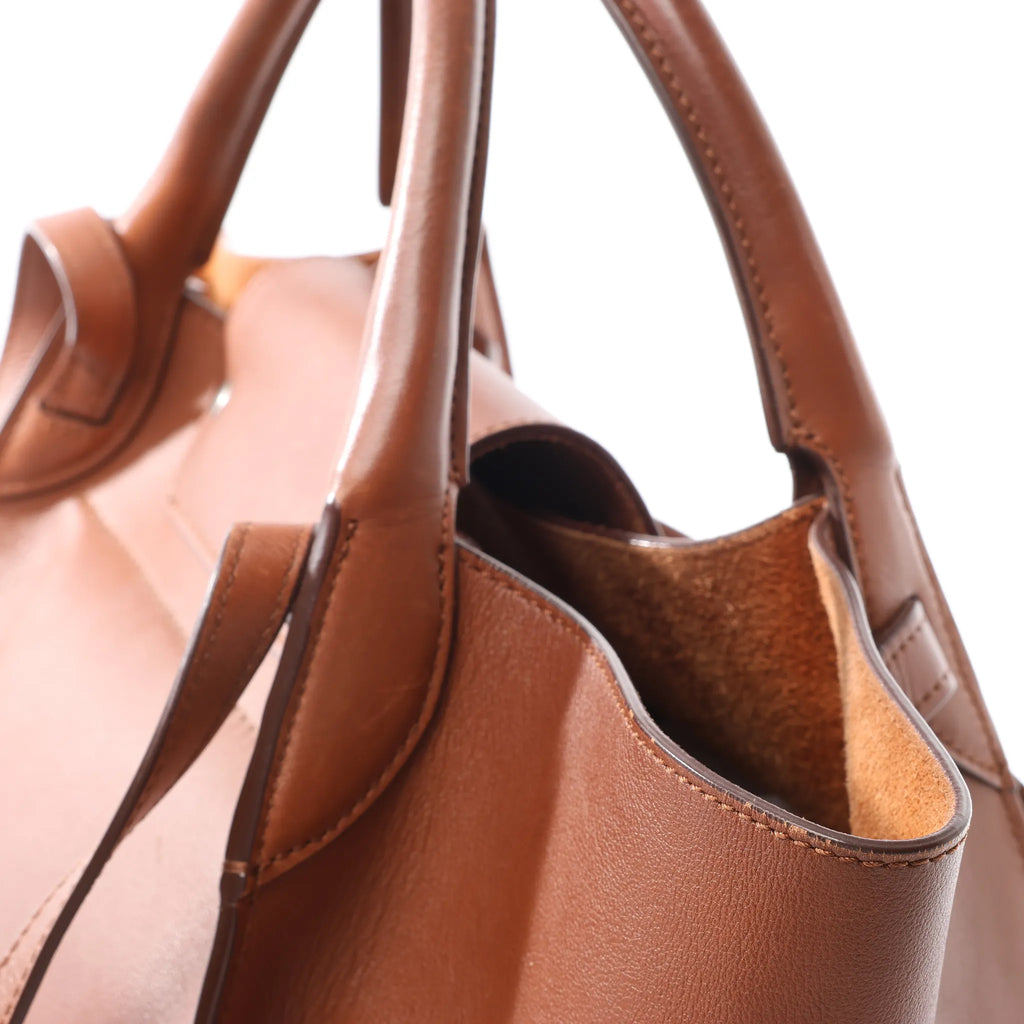 CELINE Big Bag Small Leather 2way Handbag in Brown
