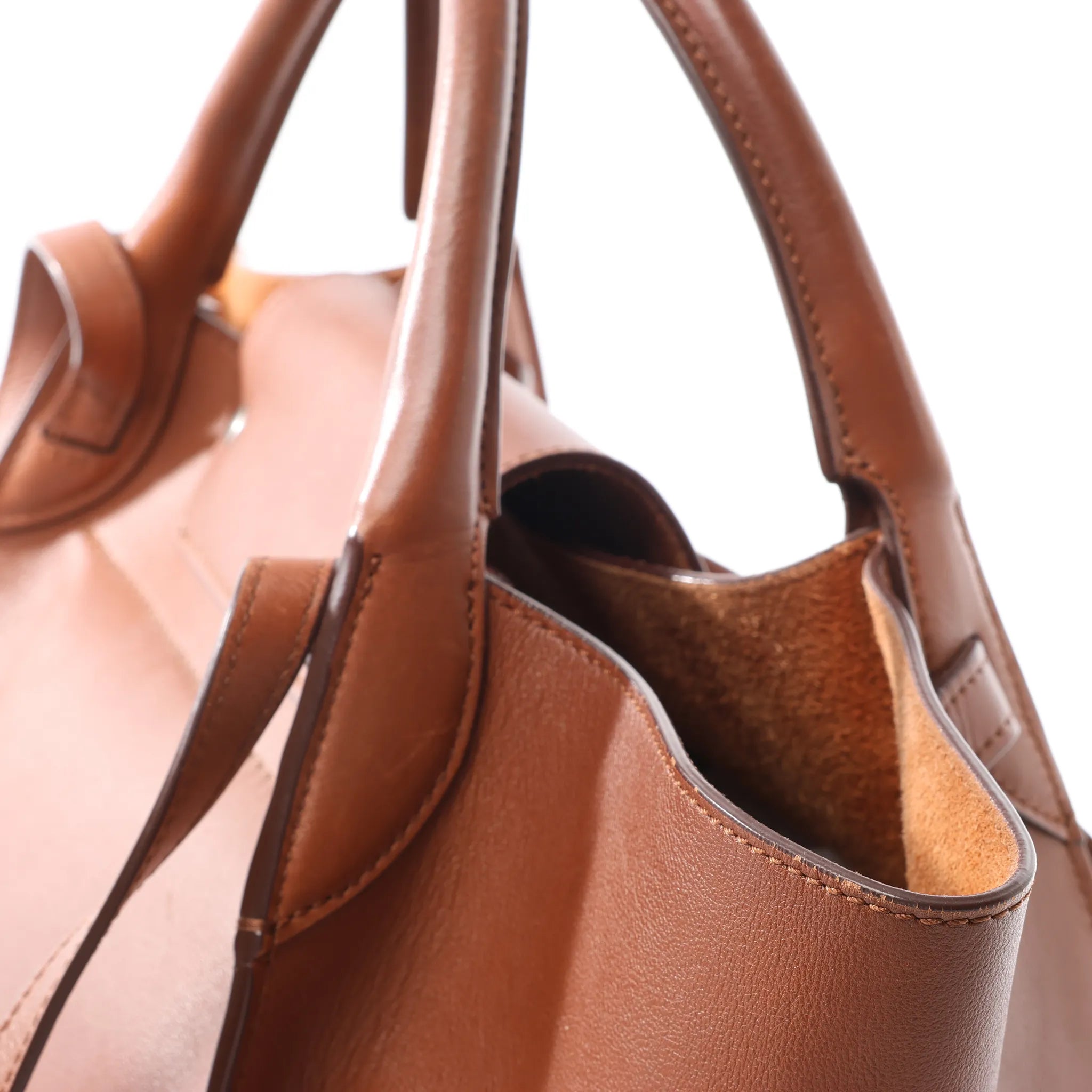 CELINE Big Bag Small Leather 2way Handbag in Brown