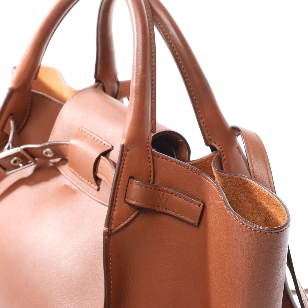 CELINE Big Bag Small Leather 2way Handbag in Brown