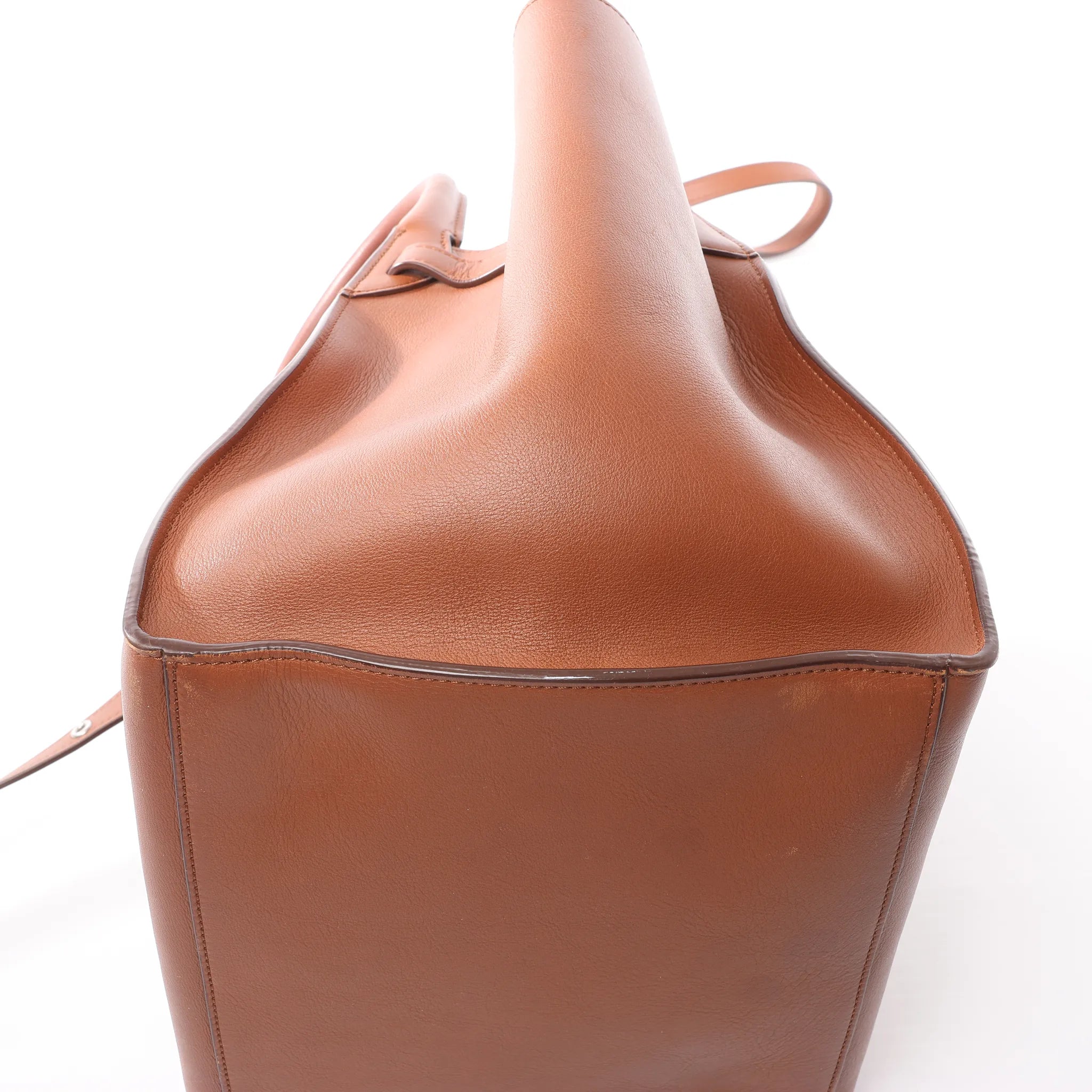 CELINE Big Bag Small Leather 2way Handbag in Brown