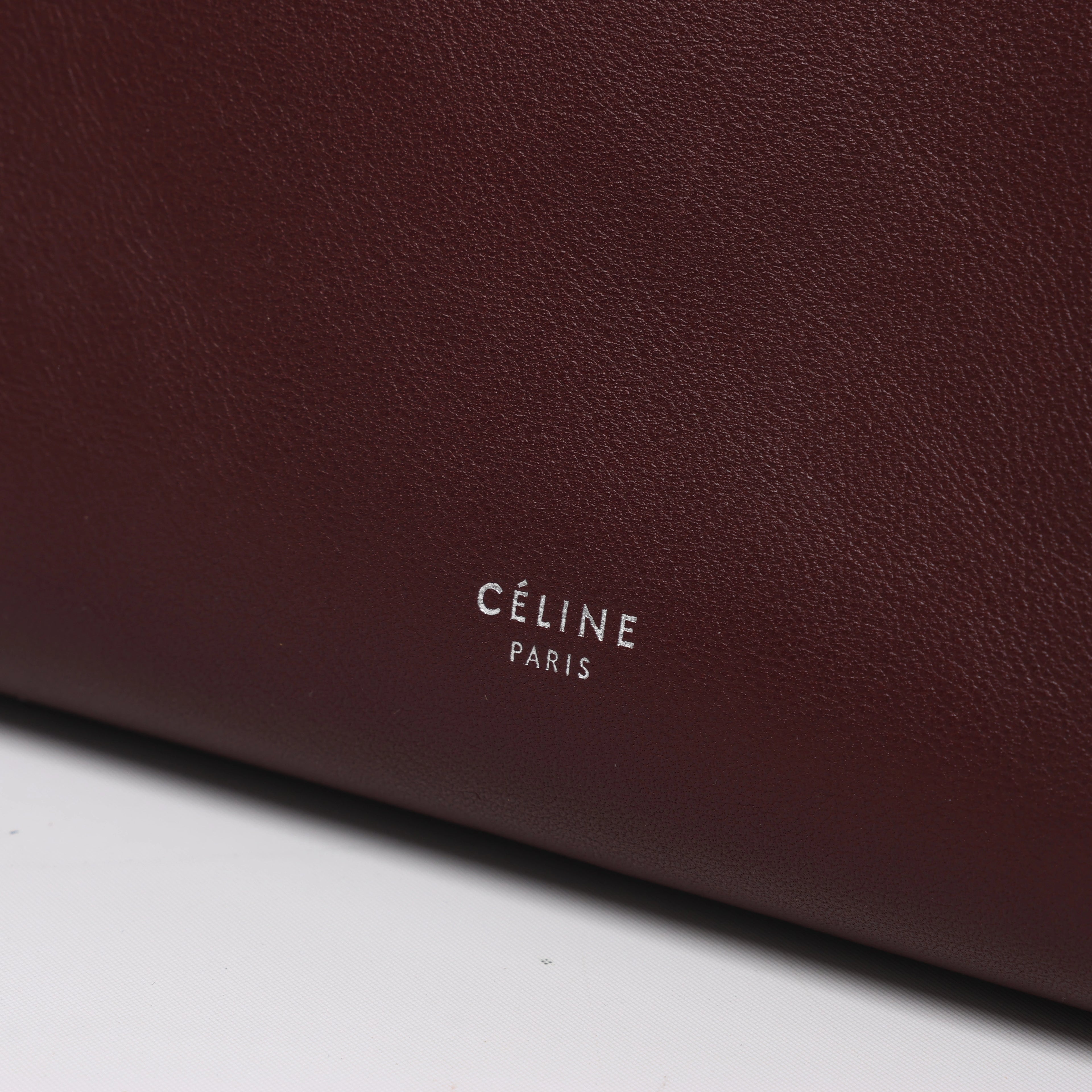 Bolso de mano CELINE Big Bag Small 2 en 1 de piel en color burdeos