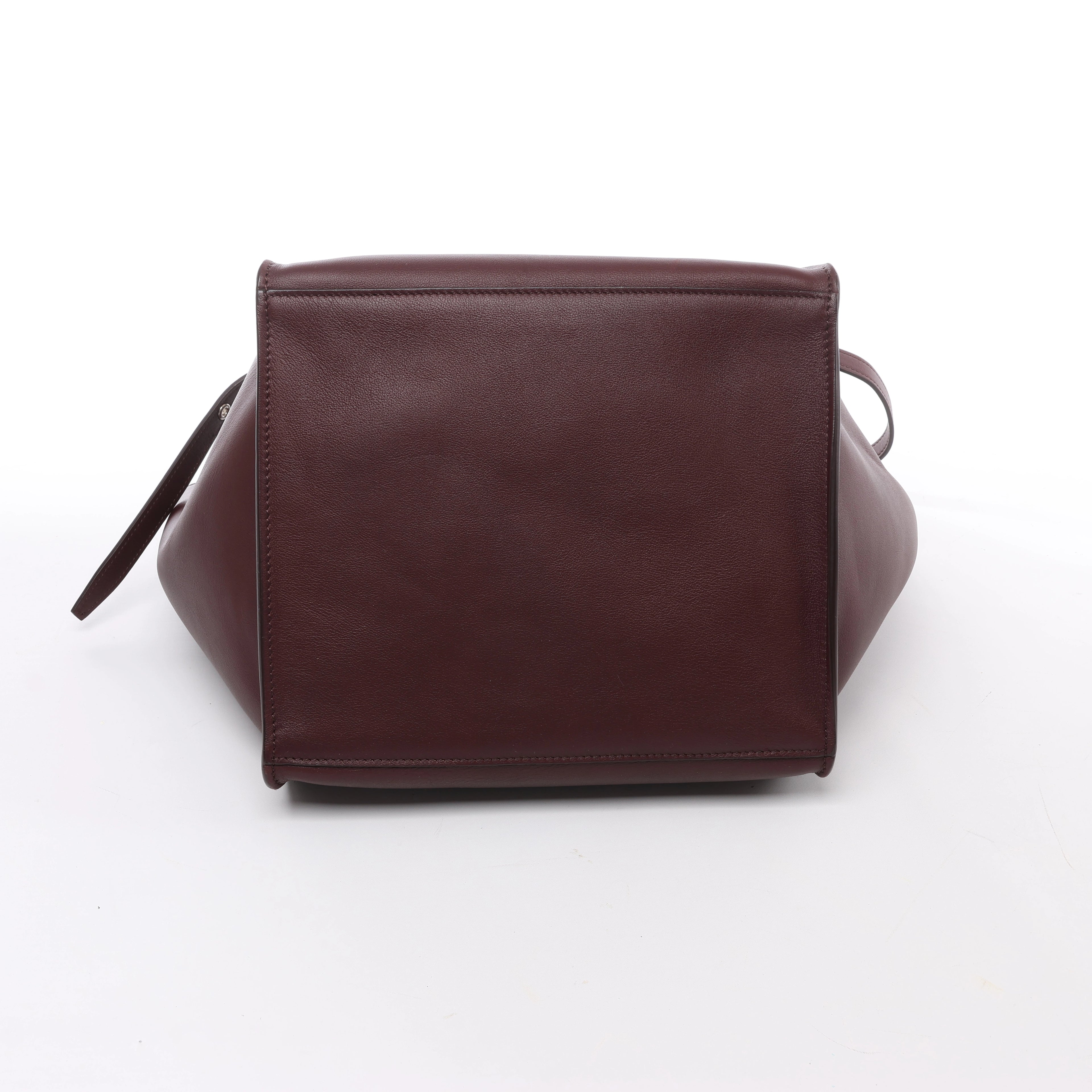 Bolso de mano CELINE Big Bag Small 2 en 1 de piel en color burdeos