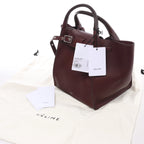Bolso de mano CELINE Big Bag Small 2 en 1 de piel en color burdeos