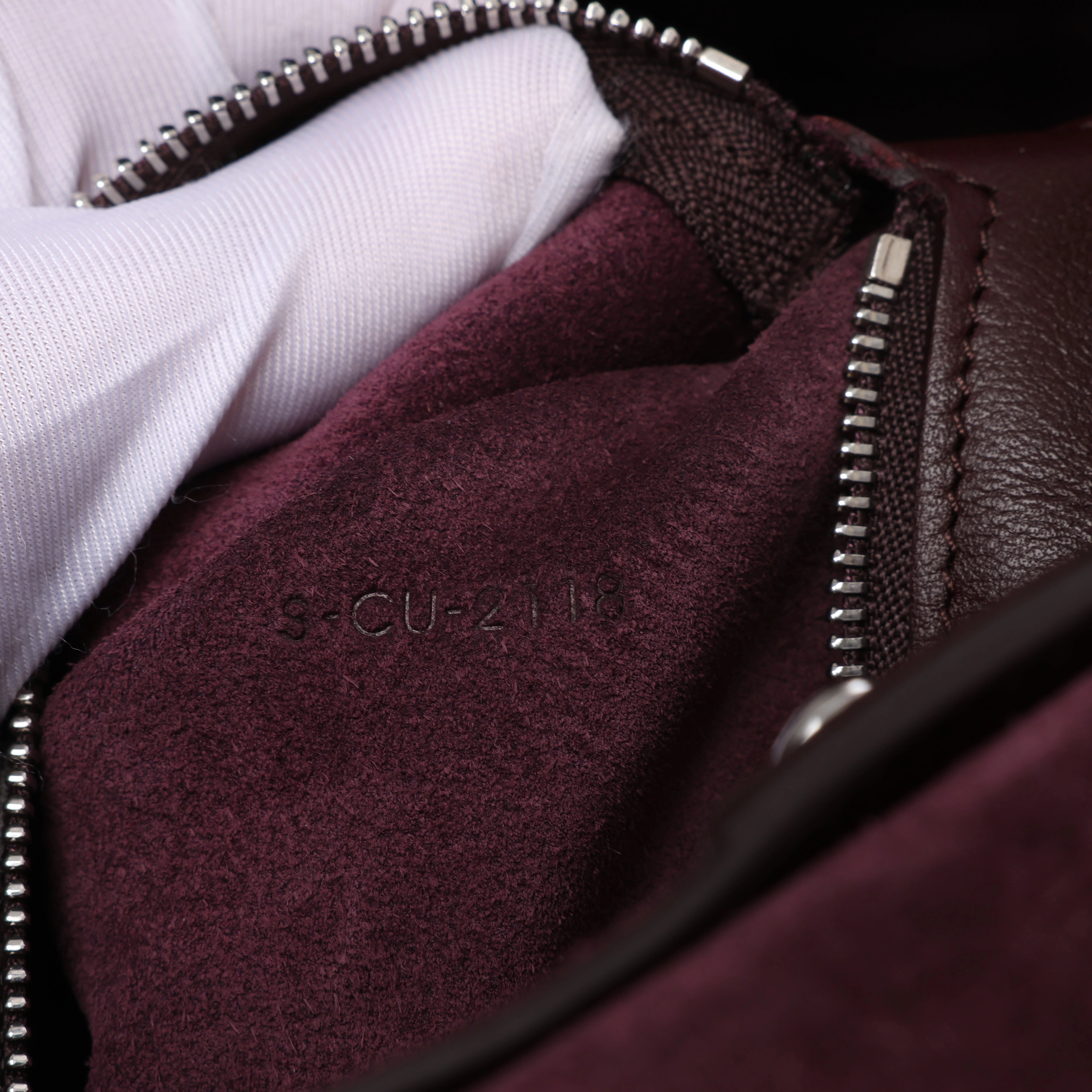 Bolso de mano CELINE Big Bag Small 2 en 1 de piel en color burdeos