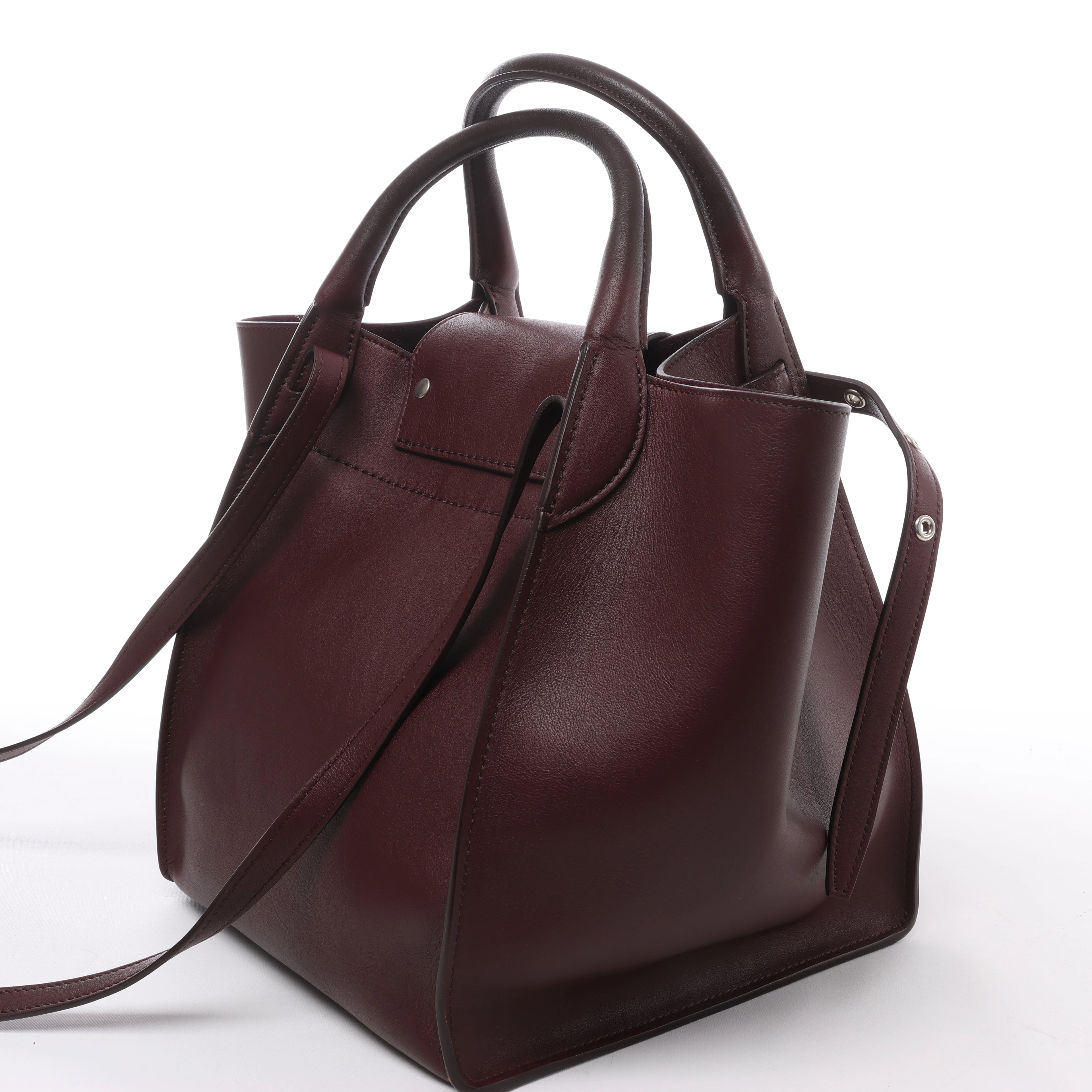 Bolso de mano CELINE Big Bag Small 2 en 1 de piel en color burdeos