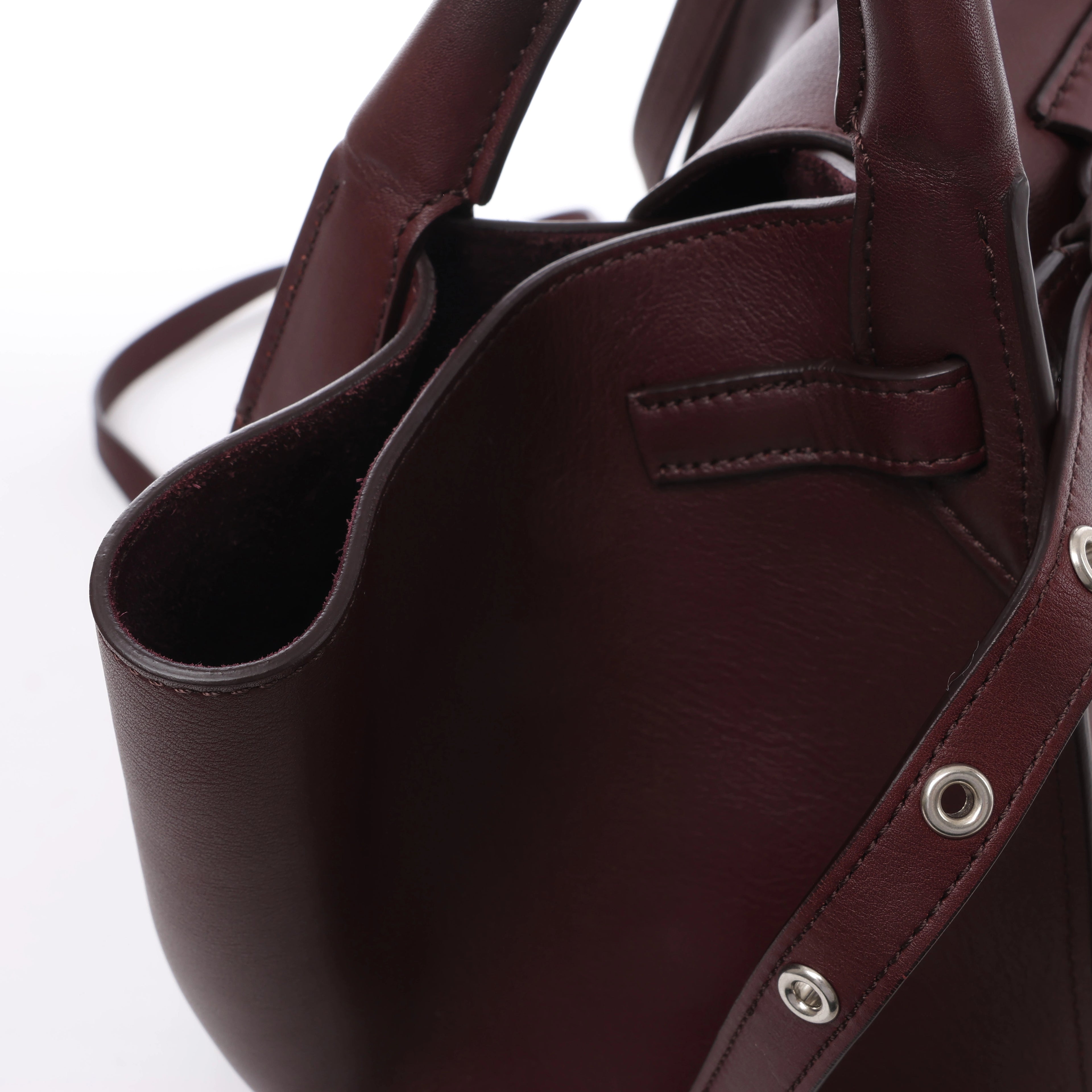 Bolso de mano CELINE Big Bag Small 2 en 1 de piel en color burdeos