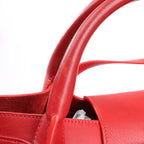 CELINE Big Bag Small Leather 2way Handbag in Red