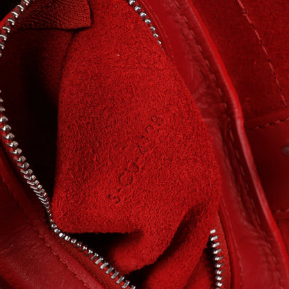 CELINE Big Bag kleine Lederhandtasche, 2-in-1, rot