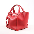 CELINE Big Bag Small Leather 2way Handbag in Red