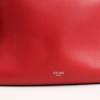 CELINE Big Bag kleine Lederhandtasche, 2-in-1, rot
