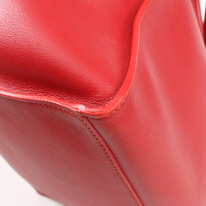 CELINE Big Bag kleine Lederhandtasche, 2-in-1, rot