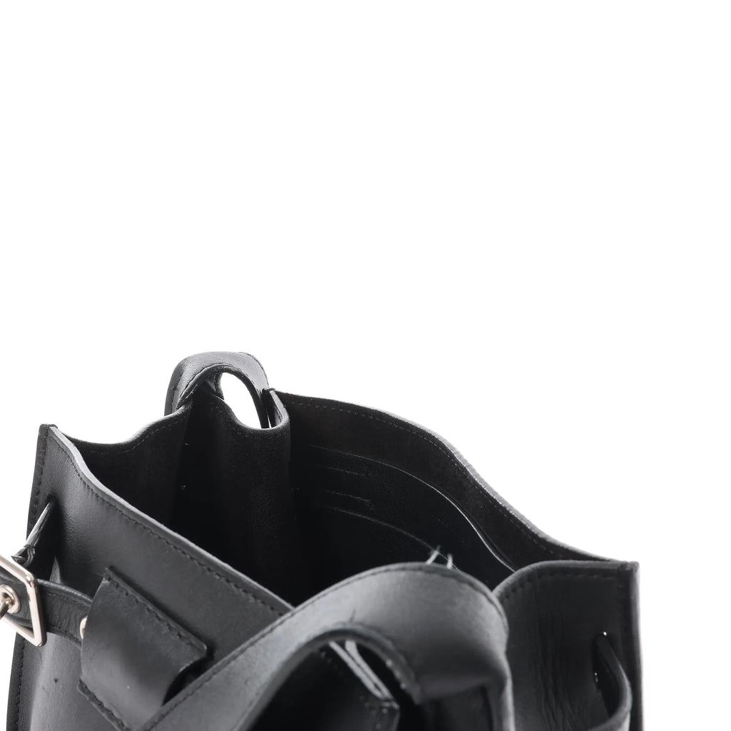 CELINE Big Bag Bucket Leather Shoulder Bag in Black