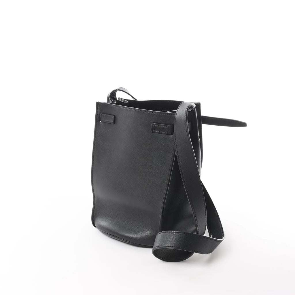 CELINE Big Bag Bucket Leather Shoulder Bag in Black