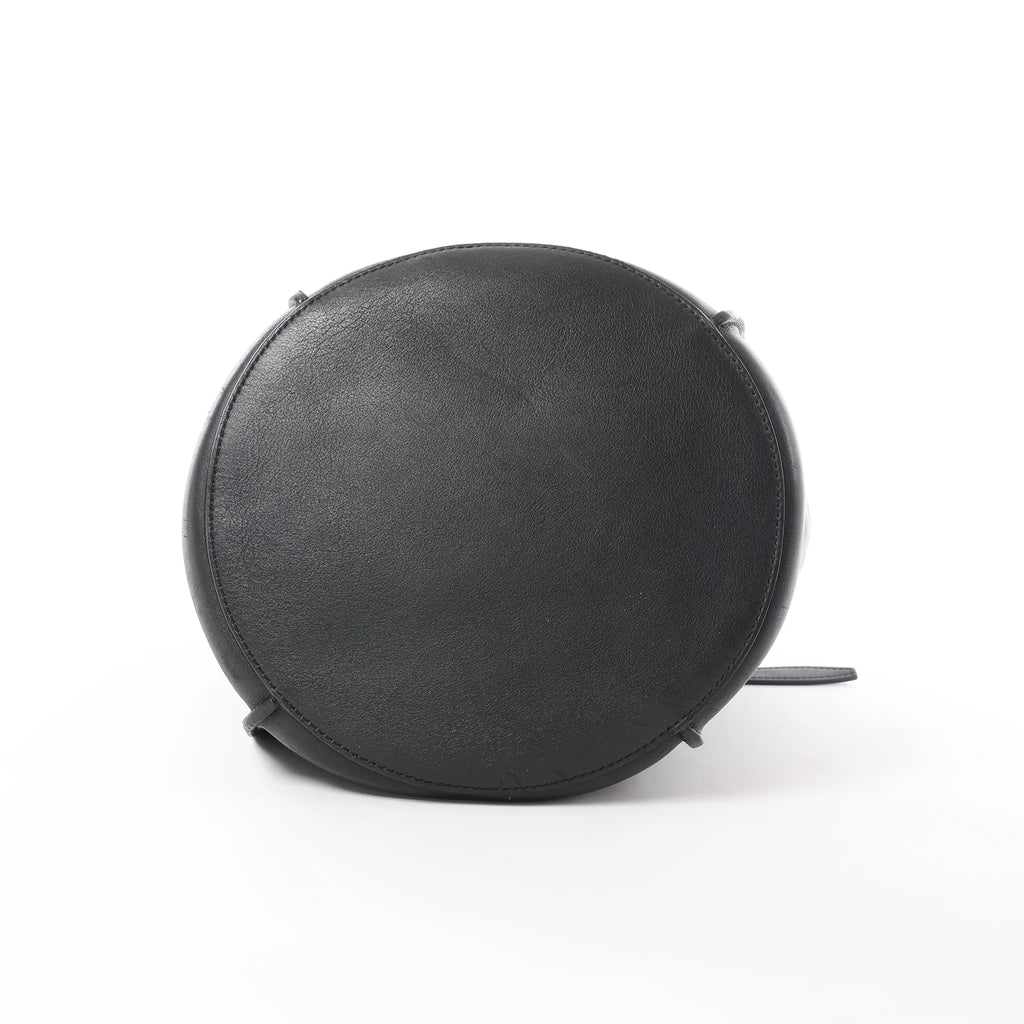 CELINE Big Bag Bucket Leather Shoulder Bag in Black
