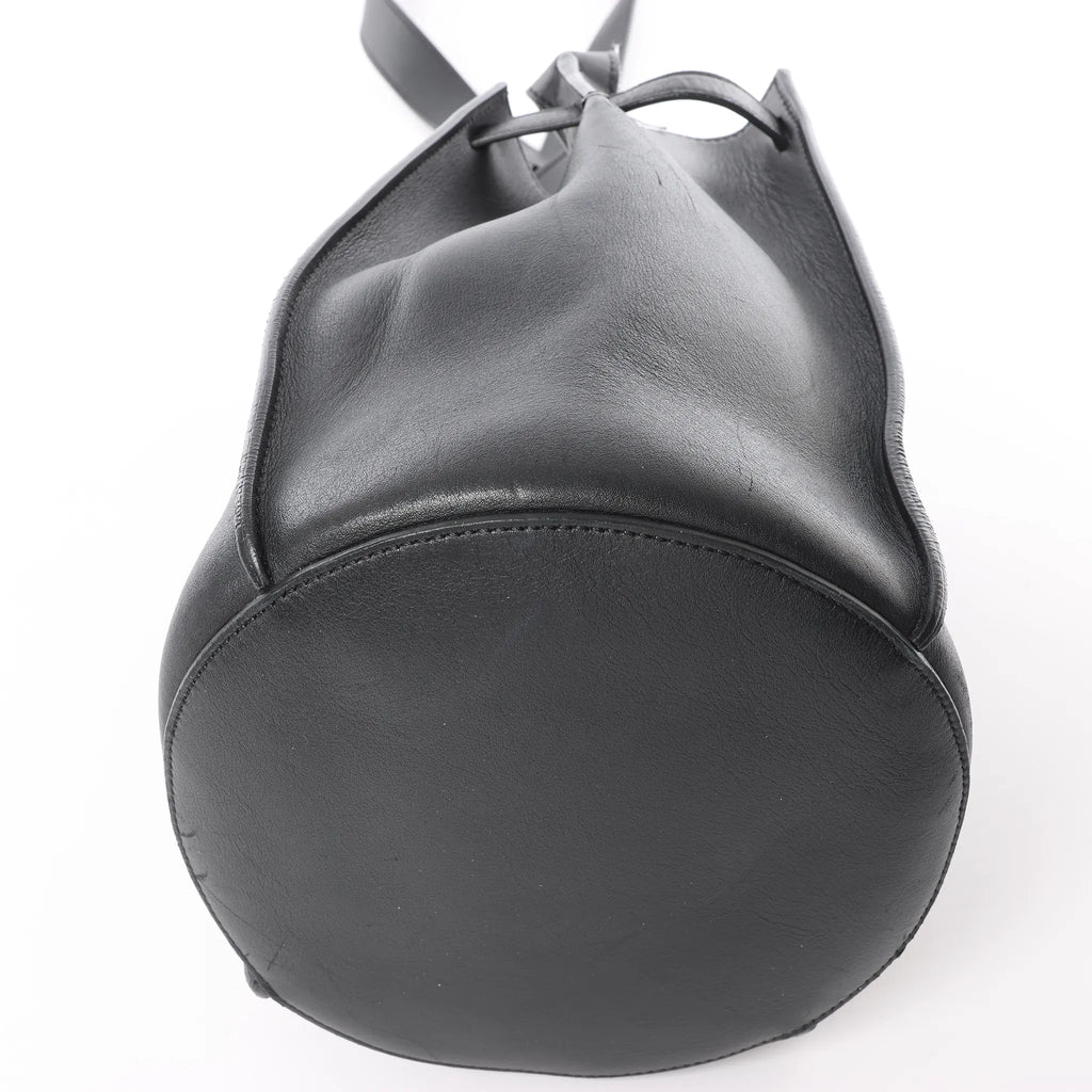 CELINE Big Bag Bucket Leather Shoulder Bag in Black