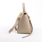 CELINE Belt Bag Grained Leather Micro 2Way Handbag in Beige