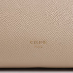 CELINE Belt Bag Grained Leather Micro 2Way Handbag in Beige