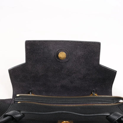 Celine Belt Bag Micro Leather 2Way Handbag in Black