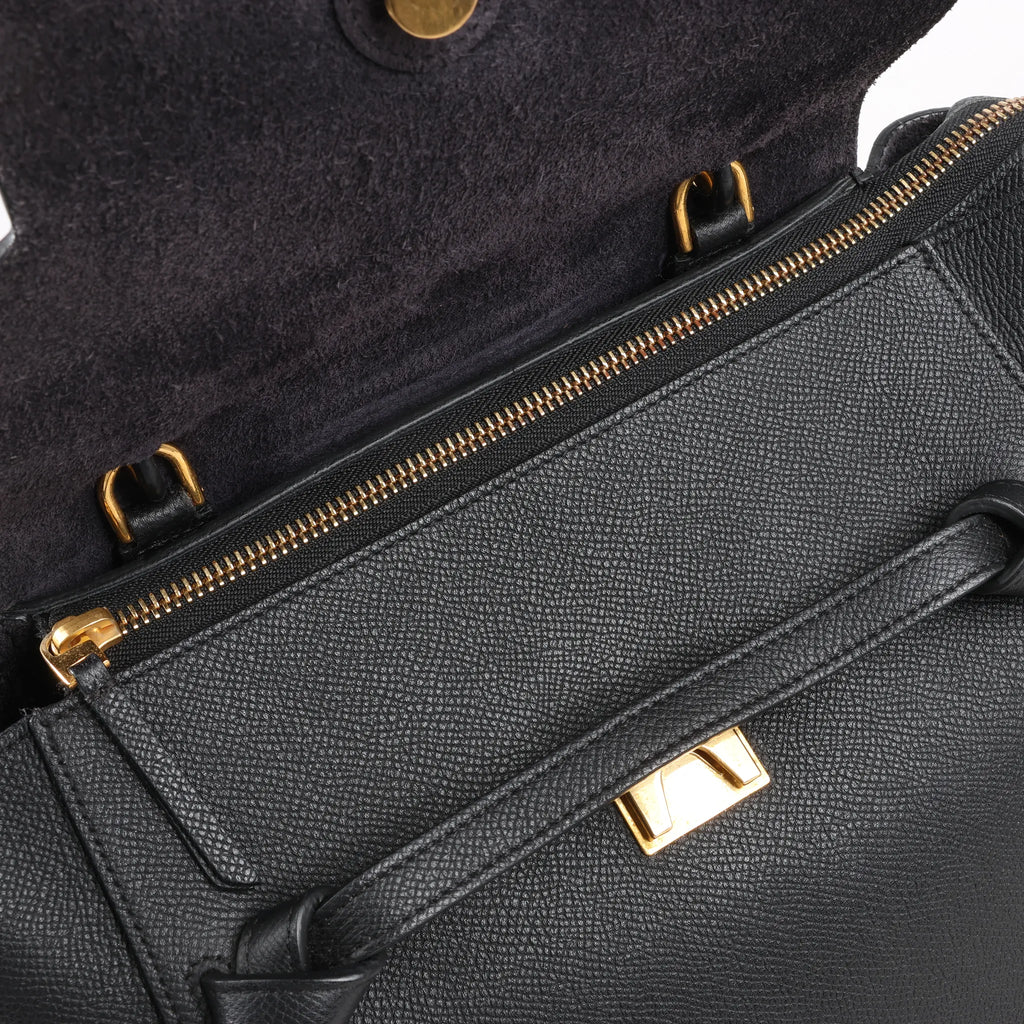 Celine Belt Bag Micro Leather 2Way Handbag in Black