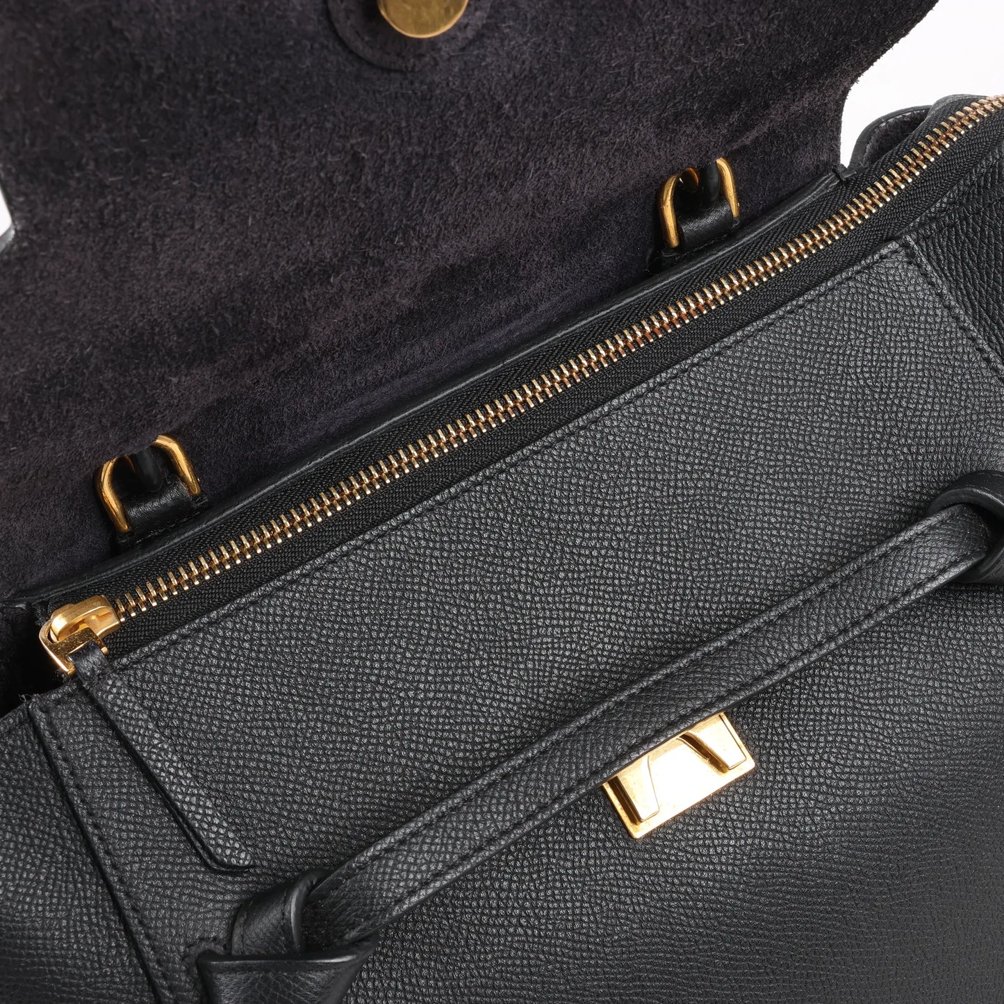 Celine Belt Bag Micro Leather 2Way Handbag in Black