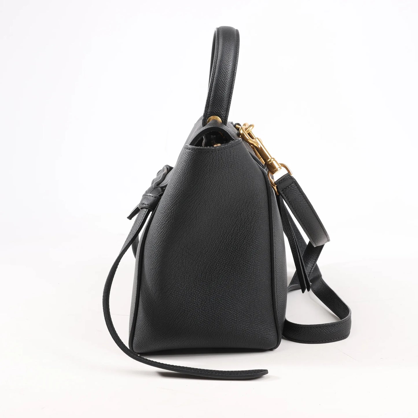 Celine Belt Bag Micro Leather 2Way Handbag in Black