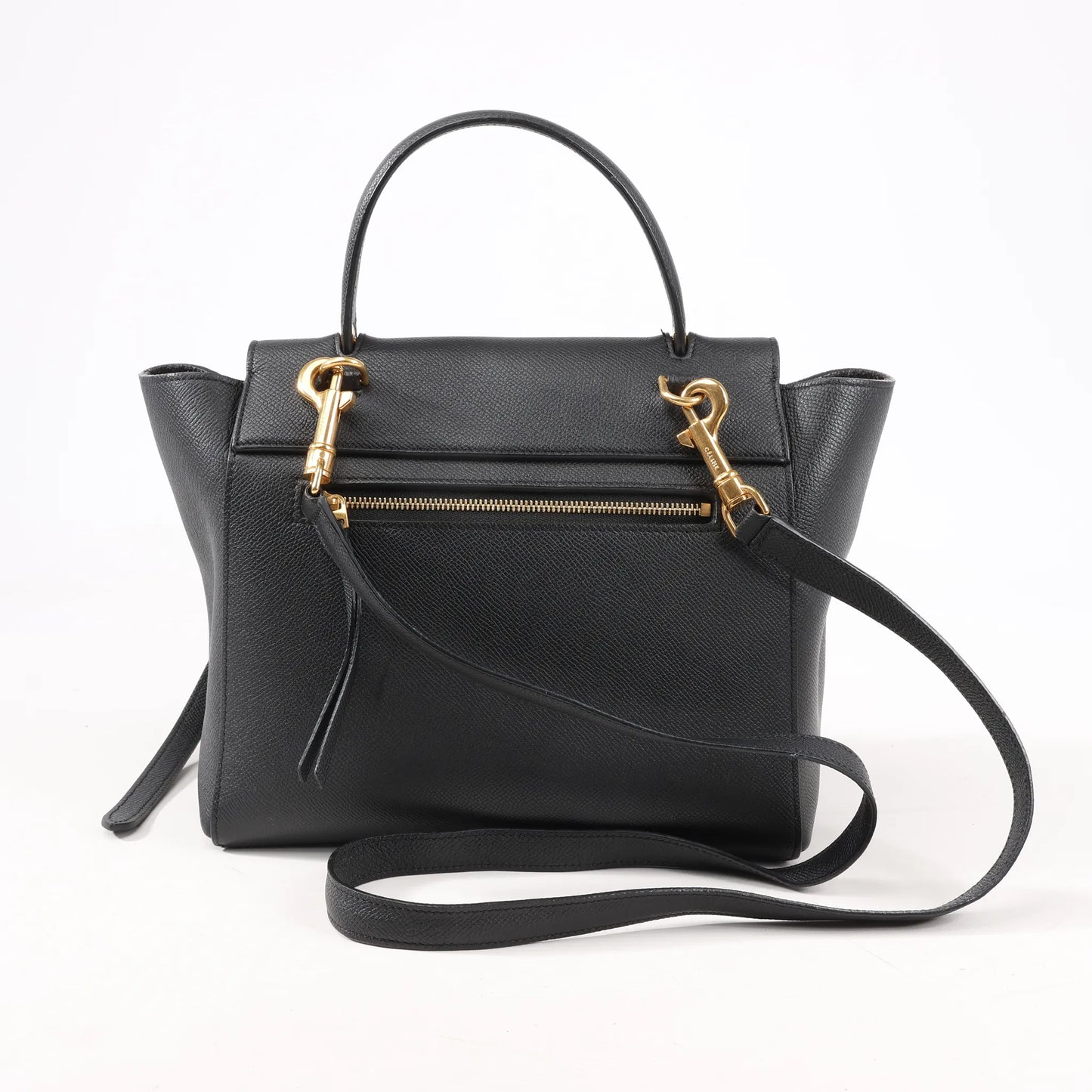 Celine Belt Bag Micro Leather 2Way Handbag in Black