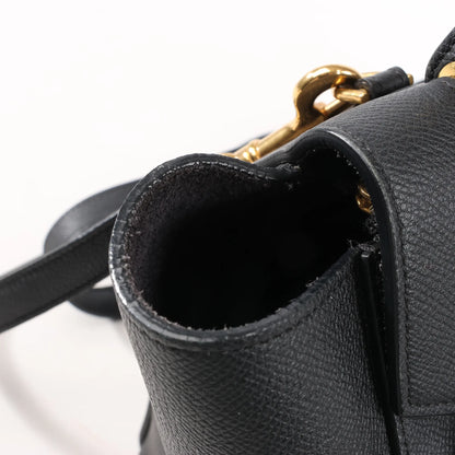 Celine Belt Bag Micro Leather 2Way Handbag in Black
