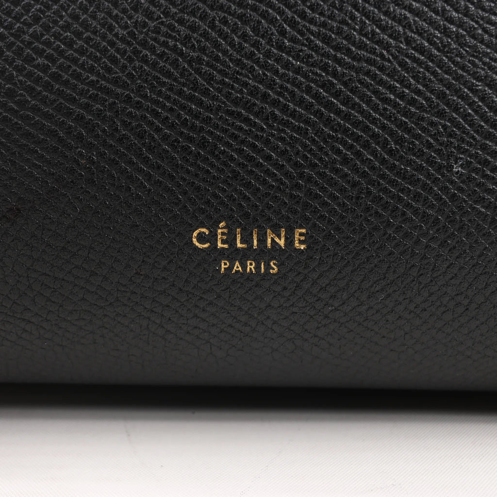 Celine Belt Bag Micro Leather 2Way Handbag in Black