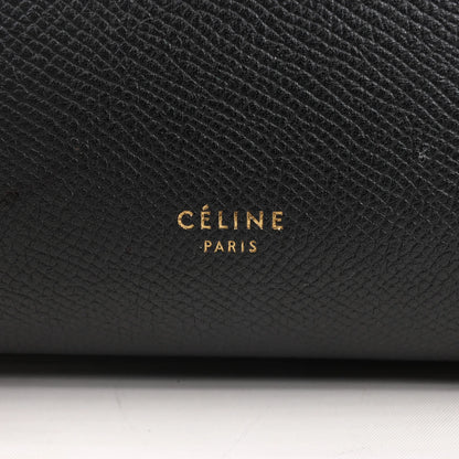 Celine Belt Bag Micro Leather 2Way Handbag in Black