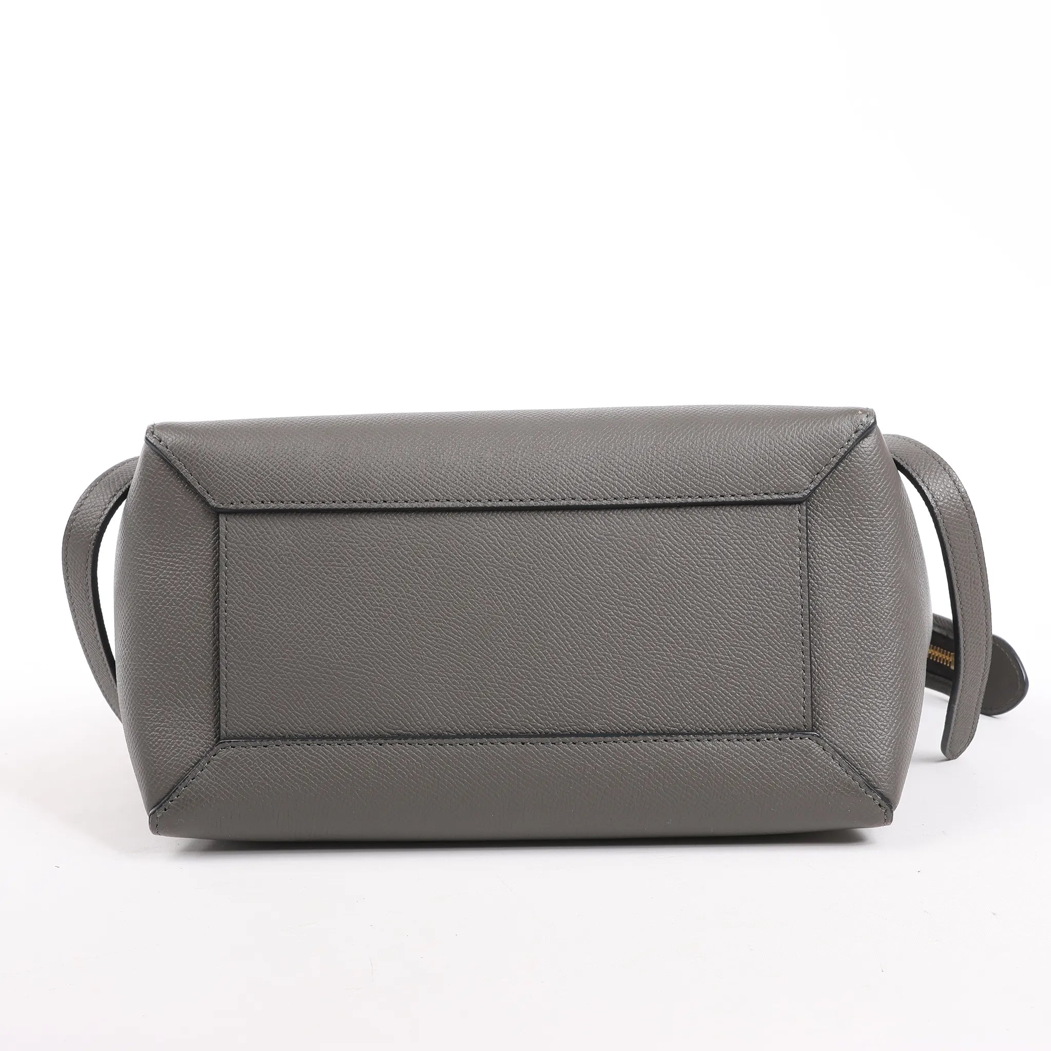 CELINE Belt Bag Grained Leather Micro 2Way Handbag in Gray