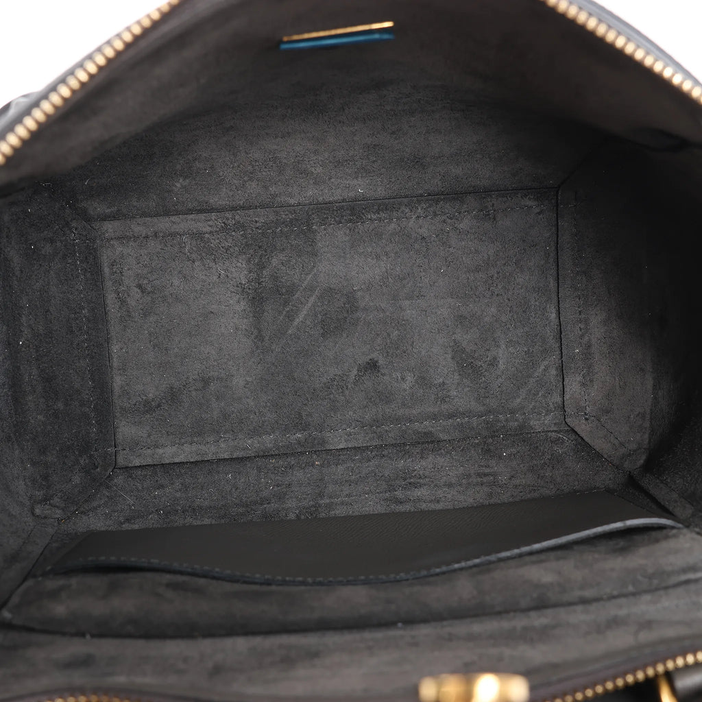 CELINE Belt Bag Grained Leather Micro 2Way Handbag in Gray