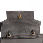 CELINE Belt Bag Grained Leather Micro 2Way Handbag in Gray