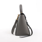 CELINE Belt Bag Grained Leather Micro 2Way Handbag in Gray