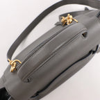 CELINE Belt Bag Grained Leather Micro 2Way Handbag in Gray