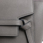 CELINE Belt Bag Grained Leather Micro 2Way Handbag in Gray