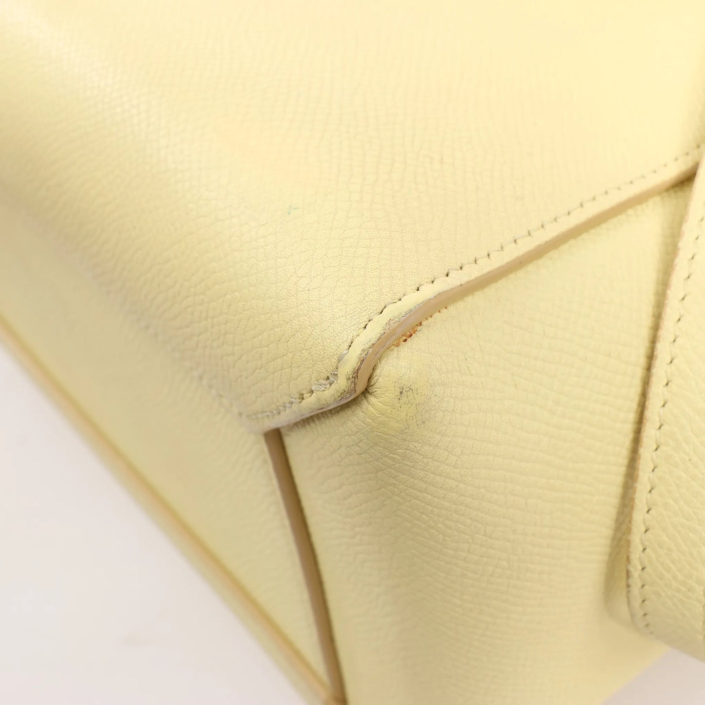 CELINE Belt Bag Grained Leather Micro 2Way Handbag in Yellow