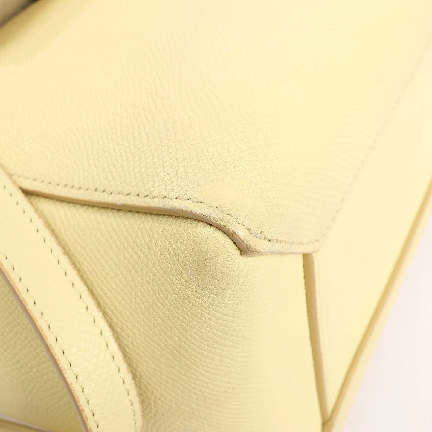 CELINE Belt Bag Grained Leather Micro 2Way Handbag in Yellow
