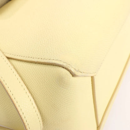 CELINE Belt Bag Grained Leather Micro 2Way Handbag in Yellow