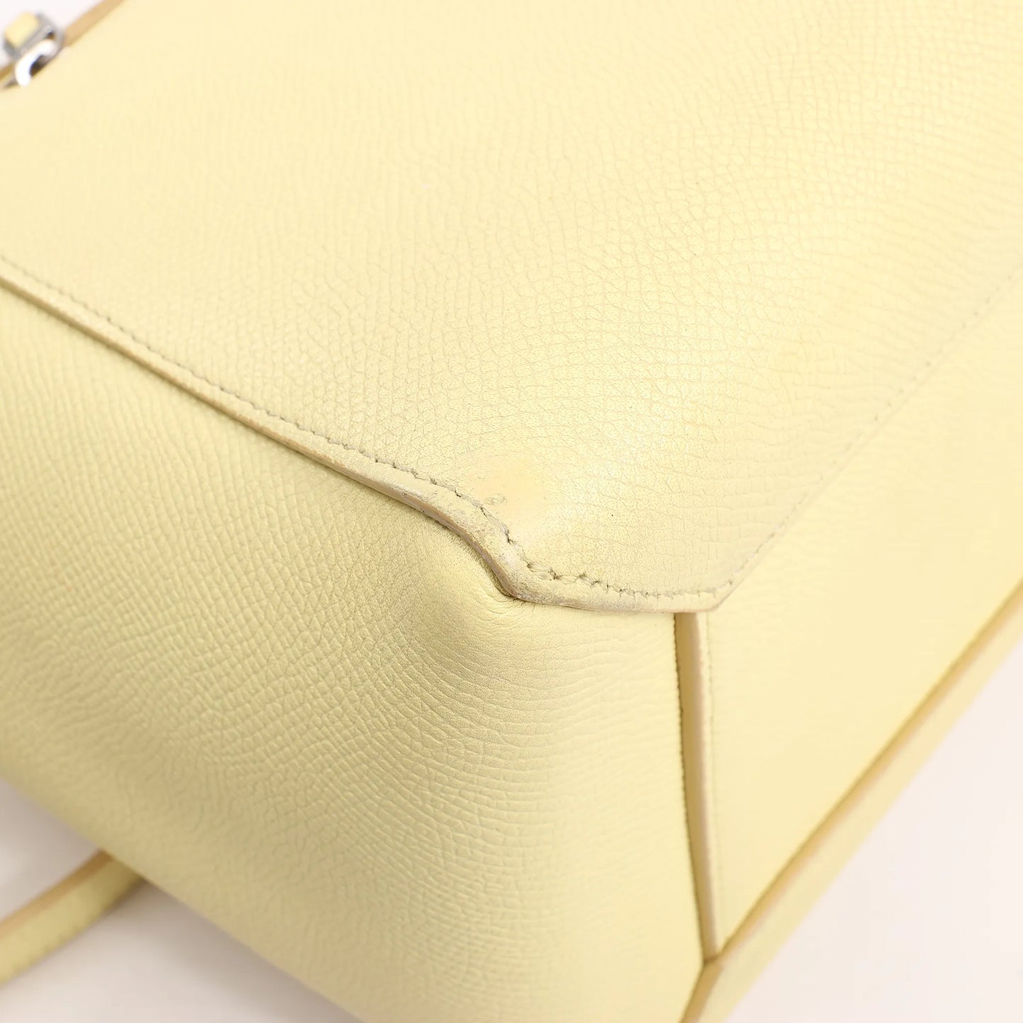 CELINE Belt Bag Grained Leather Micro 2Way Handbag in Yellow