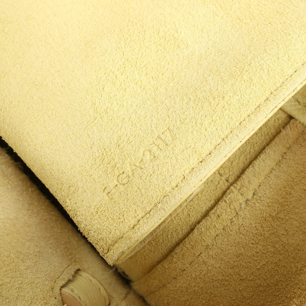 CELINE Belt Bag Grained Leather Micro 2Way Handbag in Yellow
