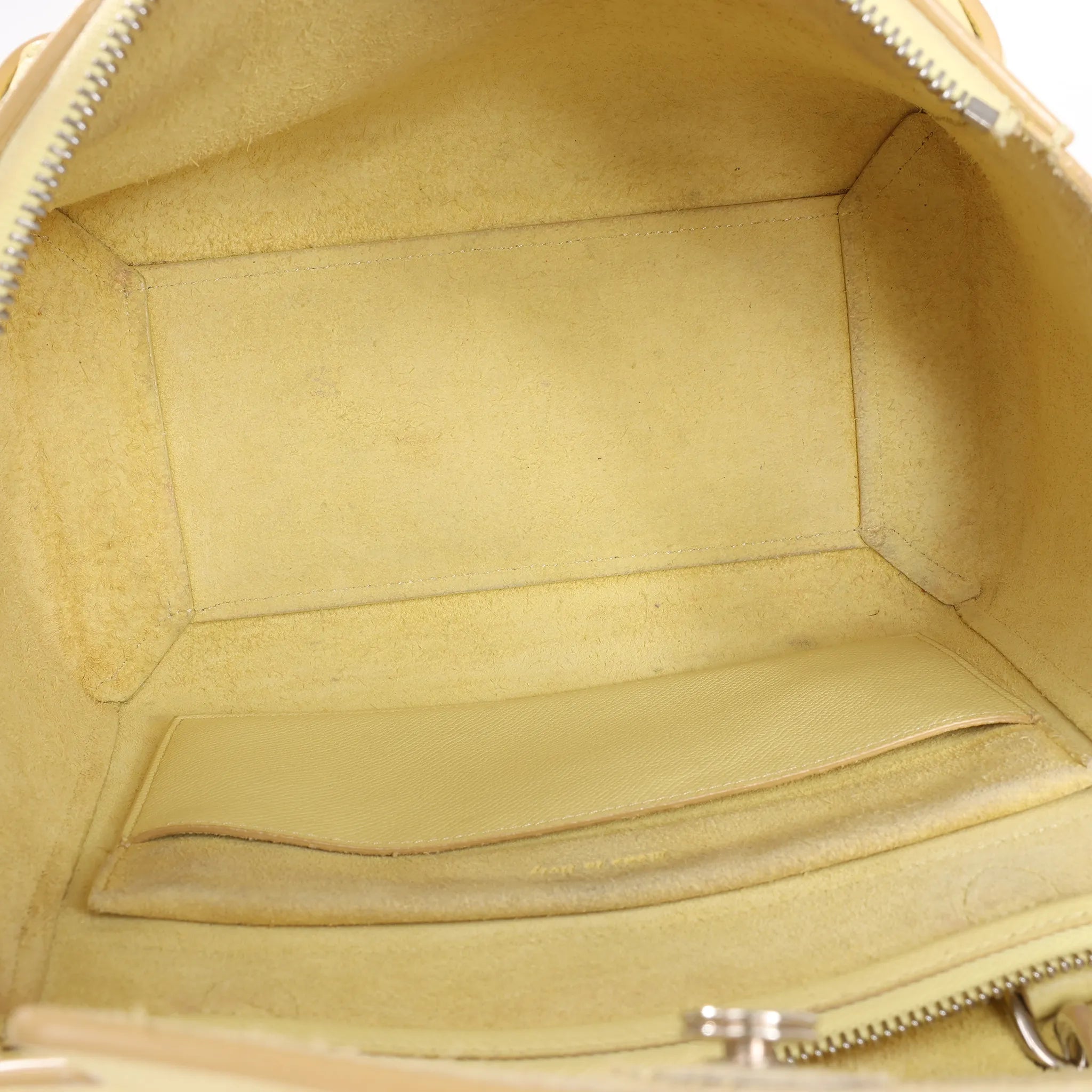 CELINE Belt Bag Grained Leather Micro 2Way Handbag in Yellow
