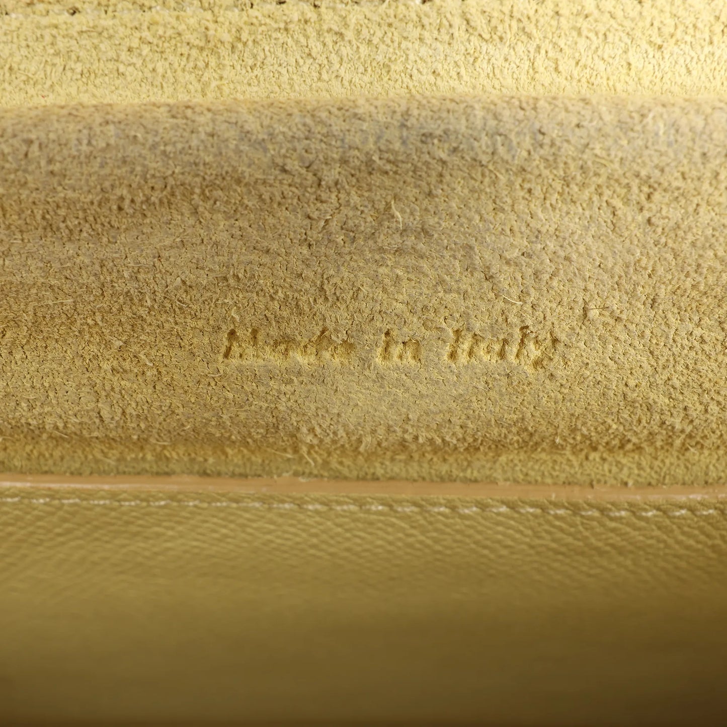 CELINE Belt Bag Grained Leather Micro 2Way Handbag in Yellow