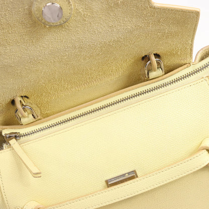 CELINE Belt Bag Grained Leather Micro 2Way Handbag in Yellow