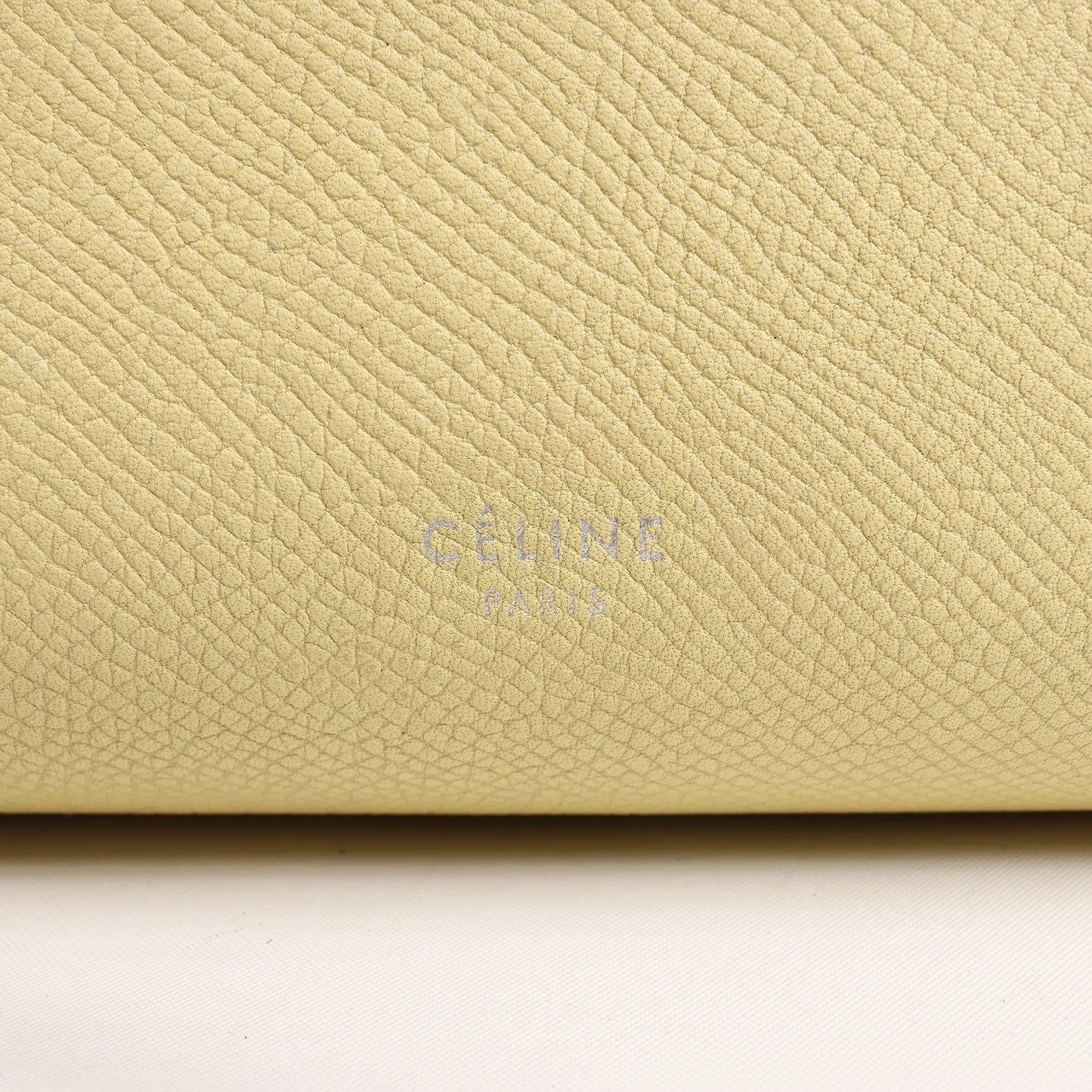 CELINE Belt Bag Grained Leather Micro 2Way Handbag in Yellow