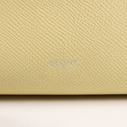 CELINE Belt Bag Grained Leather Micro 2Way Handbag in Yellow
