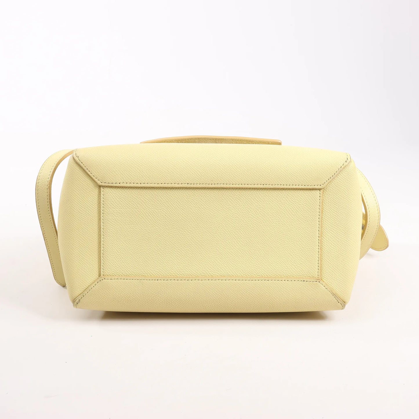 CELINE Belt Bag Grained Leather Micro 2Way Handbag in Yellow